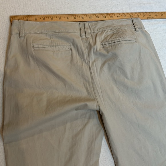 GH Bass & Co Pale Taupe Straight leg Stretch Pants Pockets Size 14 - Picture 6 of 9